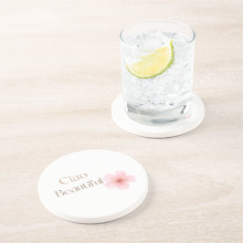 Ciao Beautiful, Elegant Floral Gift コースター