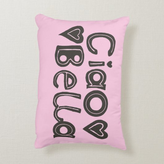 Ciao Bellaの淡いピンクのアクセントの枕 アクセントクッション (裏面(縦))
