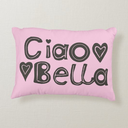 Ciao Bellaの淡いピンクのアクセントの枕 アクセントクッション (裏面)