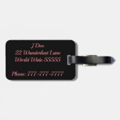 Ciao Bellaの荷物のラベル ラゲッジタグ (裏面横)