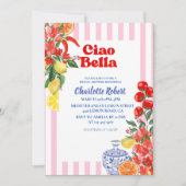 Ciao Bella イタリアン レモン シトラス ブライダル シャワー 招待状 (正面)