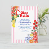 Ciao Bella イタリアン レモン シトラス ブライダル シャワー 招待状 (スタンド正面)