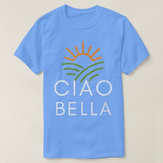 Ciao Bella Farmer Italian Bellissima Italy Tシャツ (デザイン正面)