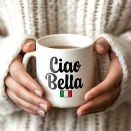 Ciao Bella Flag Mug - Italian Gift for Her コーヒーマグカップ
