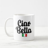 Ciao Bella Flag Mug - Italian Gift for Her コーヒーマグカップ (左)
