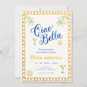 Ciao Bella lemon Citrus Italian Bridal Shower 招待状 (正面)