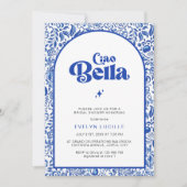Ciao Bella Modern Retro Italian Bridal Shower 招待状 (正面)