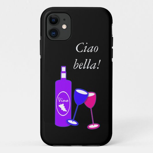 Ciao BellaWineのテーマのIphoneのTouchの場合 Case-Mate iPhoneケース (裏面)