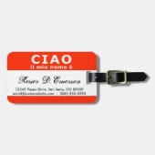 CIAO ilの縮小nome eの名札 ラゲッジタグ (正面横)
