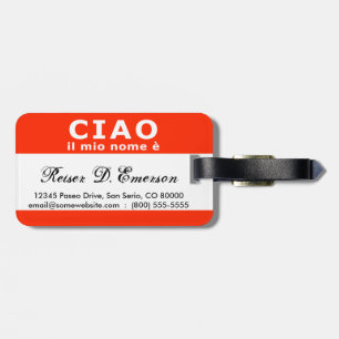 CIAO ilの縮小nome eの名札 ラゲッジタグ