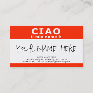 CIAO ilの縮小nome e 名刺