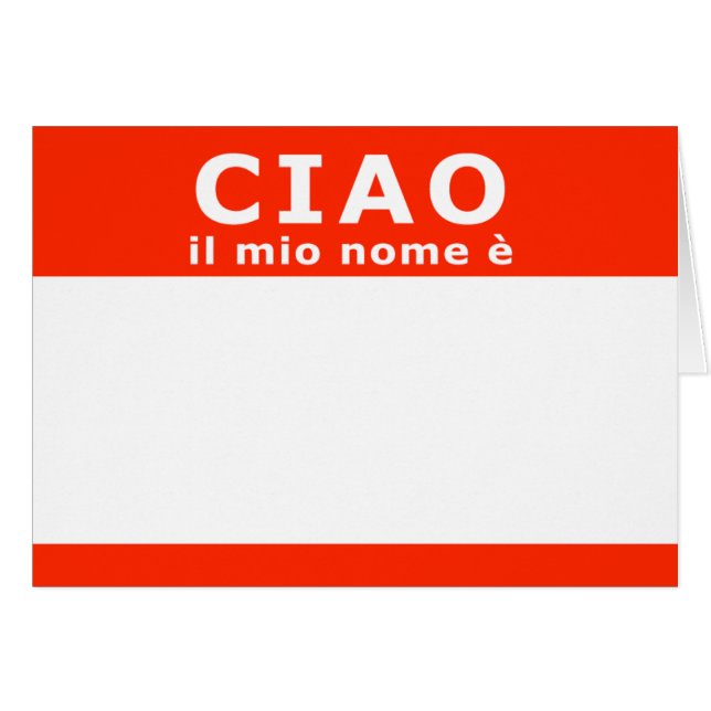 CIAO il mio nome e (正面横)