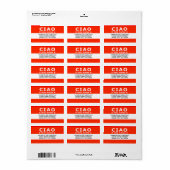 CIAO il mio nome e ラベル (フルシート)