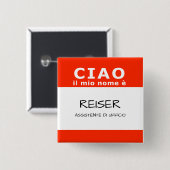 CIAO il mio nome e 缶バッジ (正面&裏面)