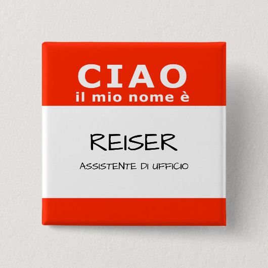 CIAO il mio nome e 缶バッジ (正面)