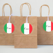 Ciao Italy italian flag ラウンドシール