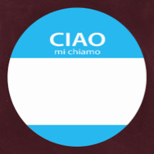 Ciao Mi Chiamoハローイタリアン名札
