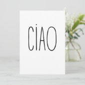 Ciao - minimalistic typography card カード (スタンド正面)