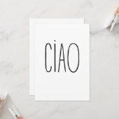 Ciao - minimalistic typography card カード (正面/裏面インサイチュ)