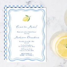 Ciao To Miss Dolce Vita Blue Yellow Bridal Shower