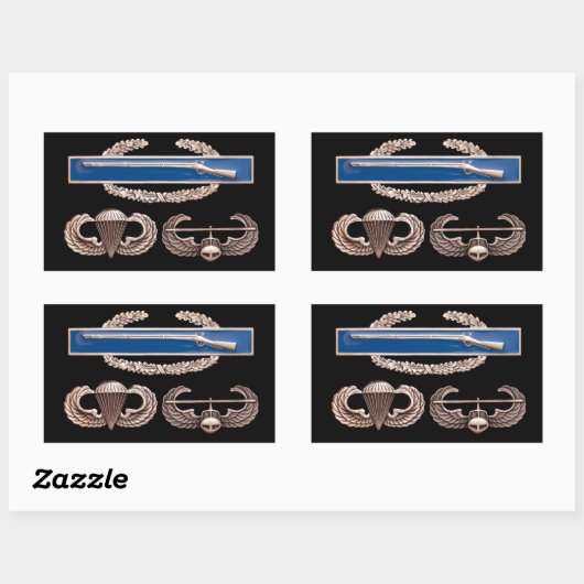 CIB空挺空襲 長方形シール (シート)