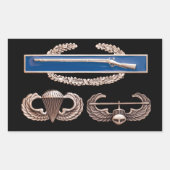 CIB空挺空襲 長方形シール (正面)