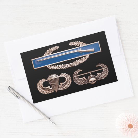 CIB空挺空襲 長方形シール (封筒)