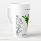 Ciboulette — Allium schoenoprasum カフェラテマグ (左アングル)