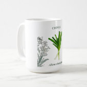 Ciboulette — Allium schoenoprasum コーヒーマグカップ (正面左)