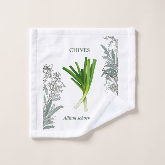 Ciboulette — Allium schoenoprasum バスタオルセット (ウォッシュタオル)