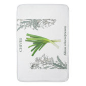 Ciboulette — Allium schoenoprasum バスマット (正面縦)