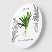 Ciboulette — Allium schoenoprasum ラージ壁時計 (傾斜)