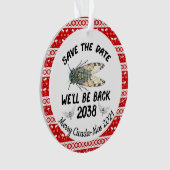 Cicada 2021 2038年に戻る日付を保存 オーナメント (正面)