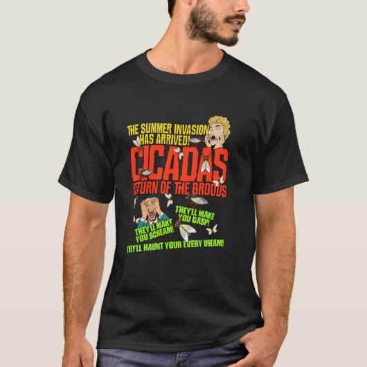 Cicada Arrival Shirtセミの侵入 Tシャツ (正面)