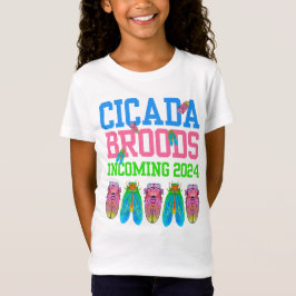 CICADA BROODS着信2024おもしろい子供 Tシャツ