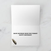 Cicada Bugの写真、昆虫のパーソナライズされた誕生日 カード (内部)