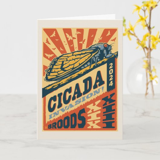 Cicada Involvement 2024レタープレス カード (黄色い花)