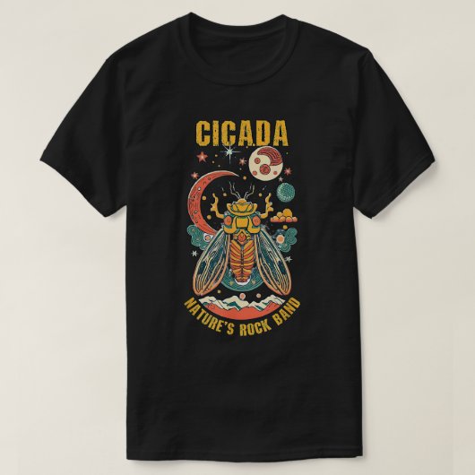 Cicada NatureロックバンドCicada恋人Cicada Invas Tシャツ (デザイン正面)