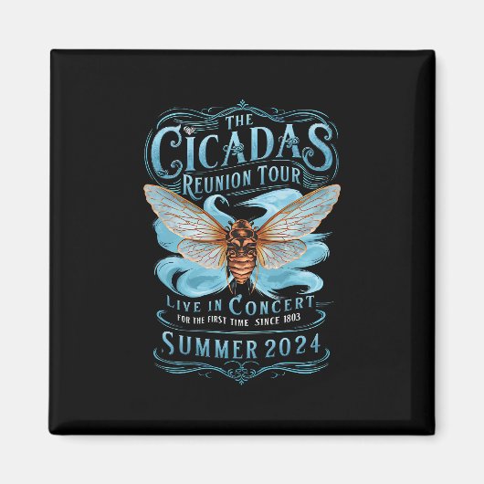Cicada Reunion U.S Tour 2024 セミ コンサート マグネット (正面)