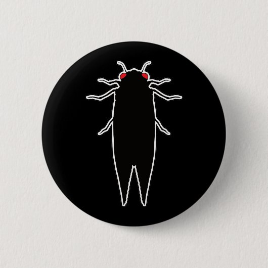 Cicadas Cicada Zombie Bugs – 昆虫学ギーク 缶バッジ (正面)