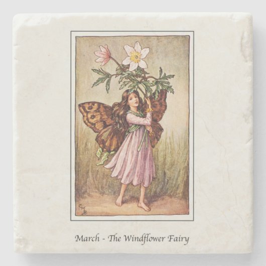 Cicely Mary Barker - March Fairy ストーンコースター (正面)