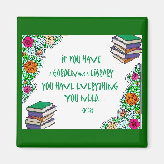 Ciceroのライブラリへの引用文マグネット マグネット (正面)