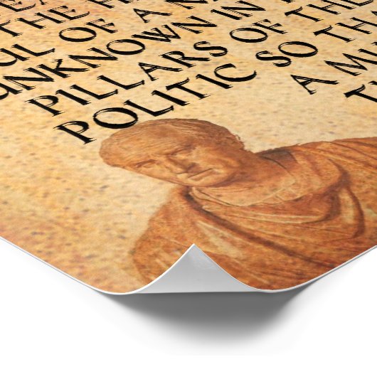 CICERO引用文 – 国家は反逆で生き延びきない ポスター (角)