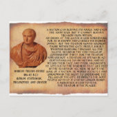 CICERO引用文 – 国家は反逆で生き延びきない ポストカード (正面)