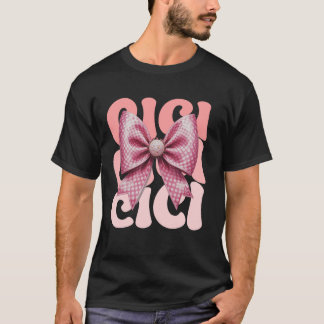 Cici コケット リボン ピンク かわいい おばあちゃん 母の日 tシャツ