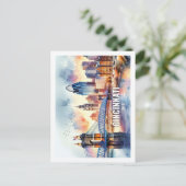 Cicinnatiオハイオ有名な旅行の場所の水色 ポストカード (スタンド正面)