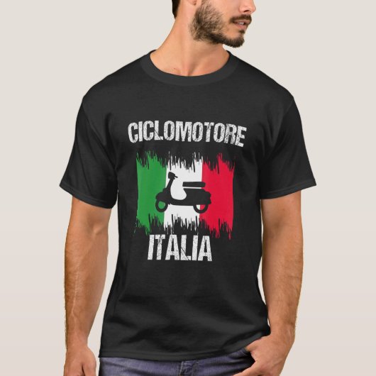 Ciclomotore Italia Retro Italian Mofa Driver Tシャツ (正面)