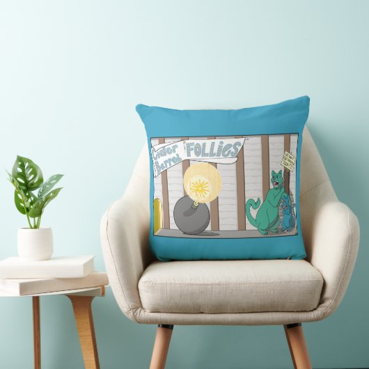 Cider Barrell Follies Comic クッション (椅子)