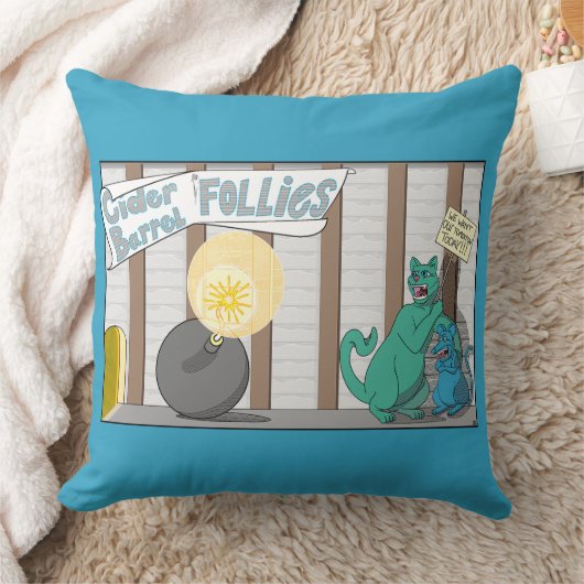 Cider Barrell Follies Comic クッション (ブランケット)