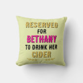 Cider Drinker Funny Reserved Seat クッション (正面)